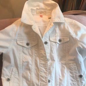 White denim jean jacket